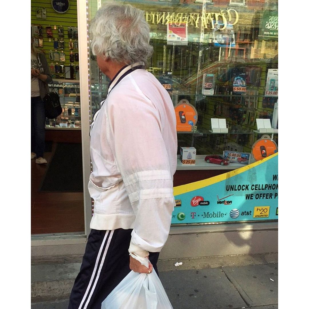 An athletic snap front cardigan. So darn good. Some old guys just got that true athleisure down!