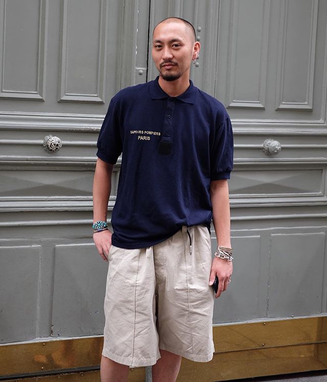 Paris firefighters shirt worn by a non firefighter.