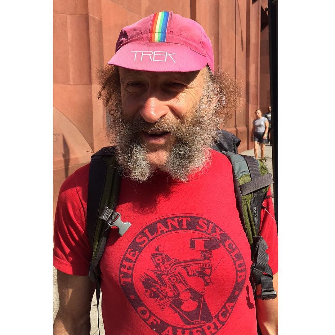 I love seeing this dude around and even more so during NYFW! he stays in that cap. Old school messenger styles!