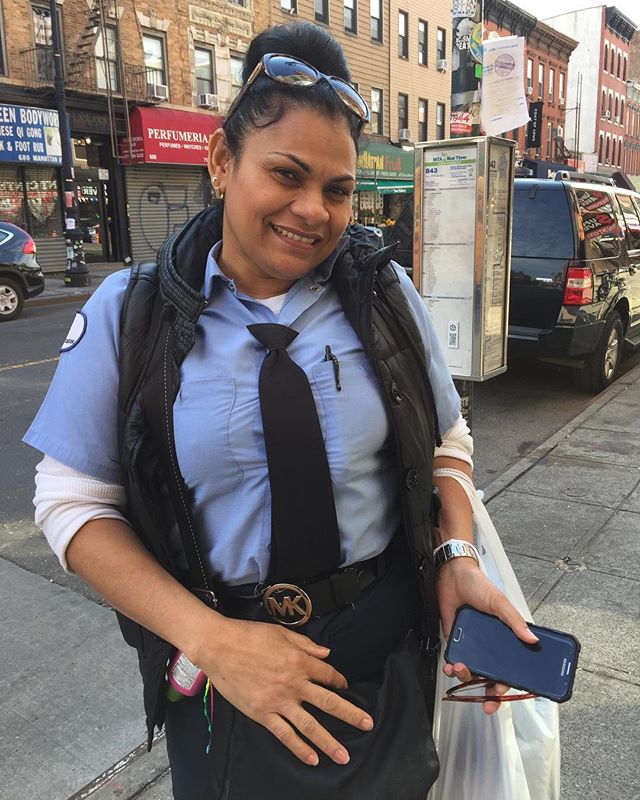 I see her in a clip-on-tie clipped like this and wonder if she'll clip it on 'right' when she gets to work or leaves it like this...it's like loosening your tie til you're at the office to keep from shvitizing or on the way home to still look like a mensch.