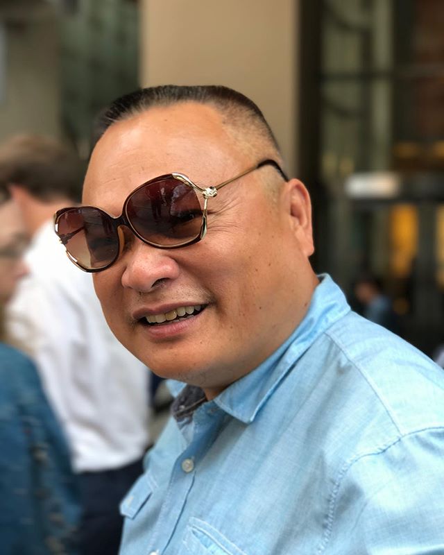 (Just Walking By)  #NYFW. My specialty, the regular tourist...he couldn't resist a "what's going on here?" so I squeeze off a couple rounds, explain the circus is in town and have him outta there before the others realize how cool he is. I love hunting during this season.