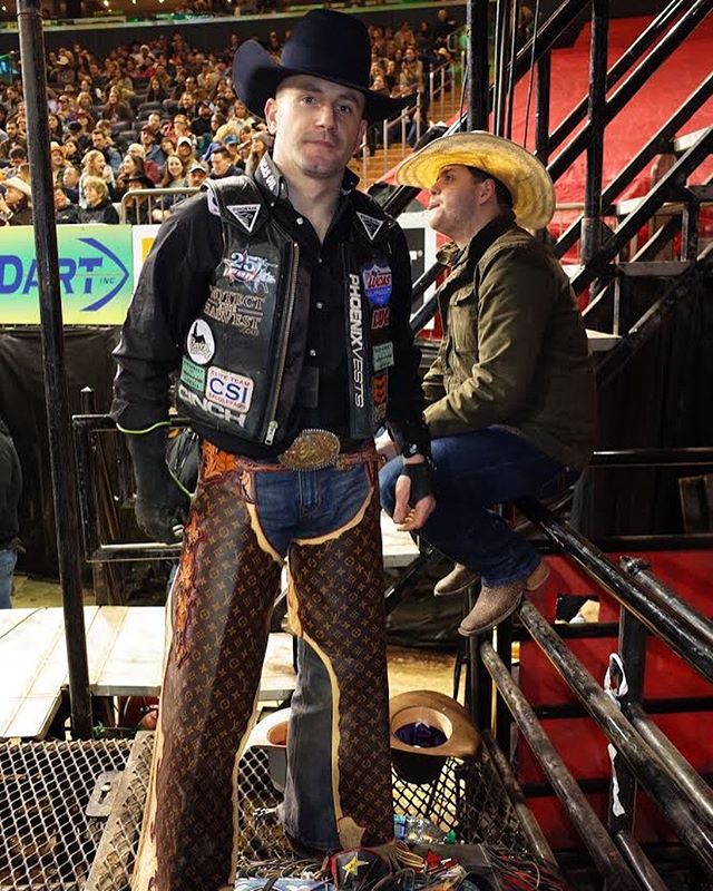 You should really cruise over to gq.com to see the rest of my rodeo photos. This is a world champion bull rider right here. Not a rodeo clown and not some fashion victim.